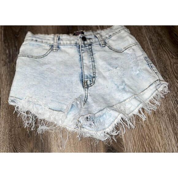 pure hype Women's Stone Washed Shorts - Picture 2 of 8